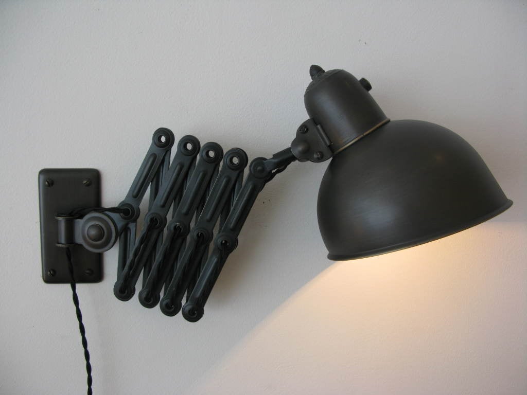 Original Kaiser Idell Scissor Wall Light In Excellent Condition In Los Angeles, CA