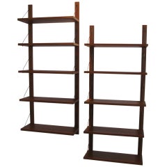 Pair of Hanging Danish Teak Shelves