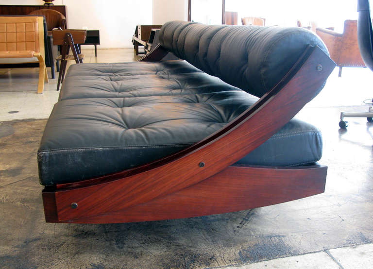 Gianni Songia Rosewood & Leather Daybed 1