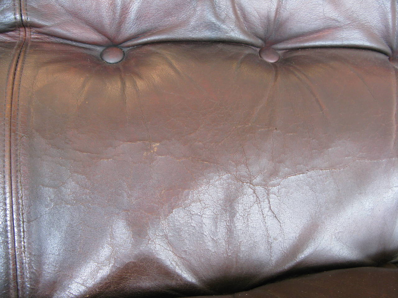 Leather Safari Style Three-Seat Sofa 5