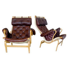 Pair Bruno Mathsson "Pernilla" Chairs