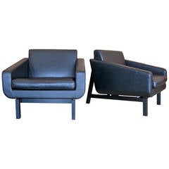 Pair of Tripp Trapp Leather Lounge Chairs
