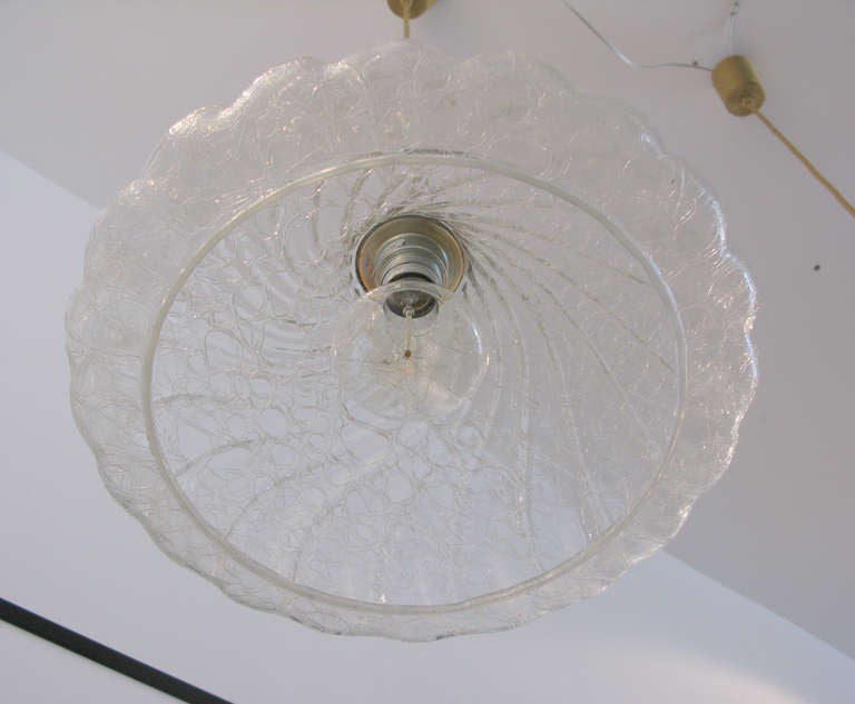 Doria Crackled Glass Pendant Light 4