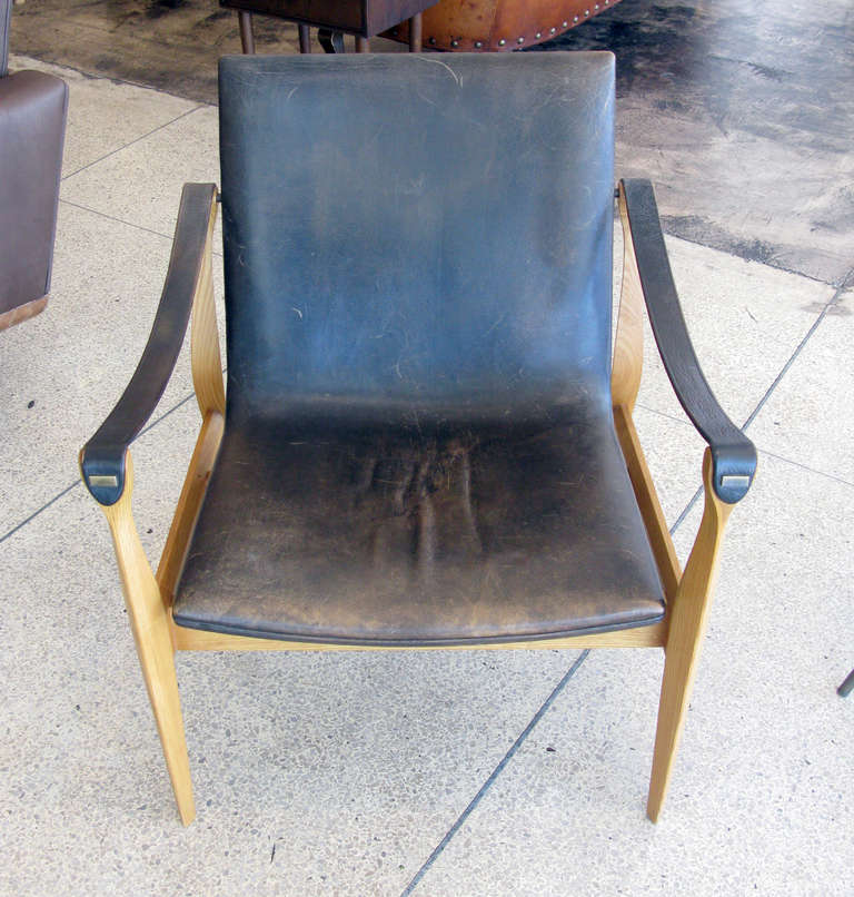 Danish Single Ebbe Clemmensen Safari Chair