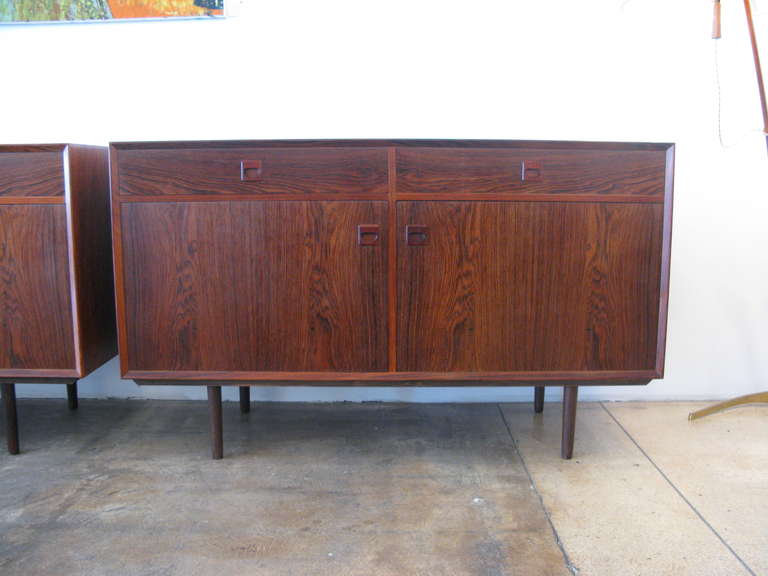 Pair of Brouer Rosewood Cabinets In Excellent Condition In Los Angeles, CA