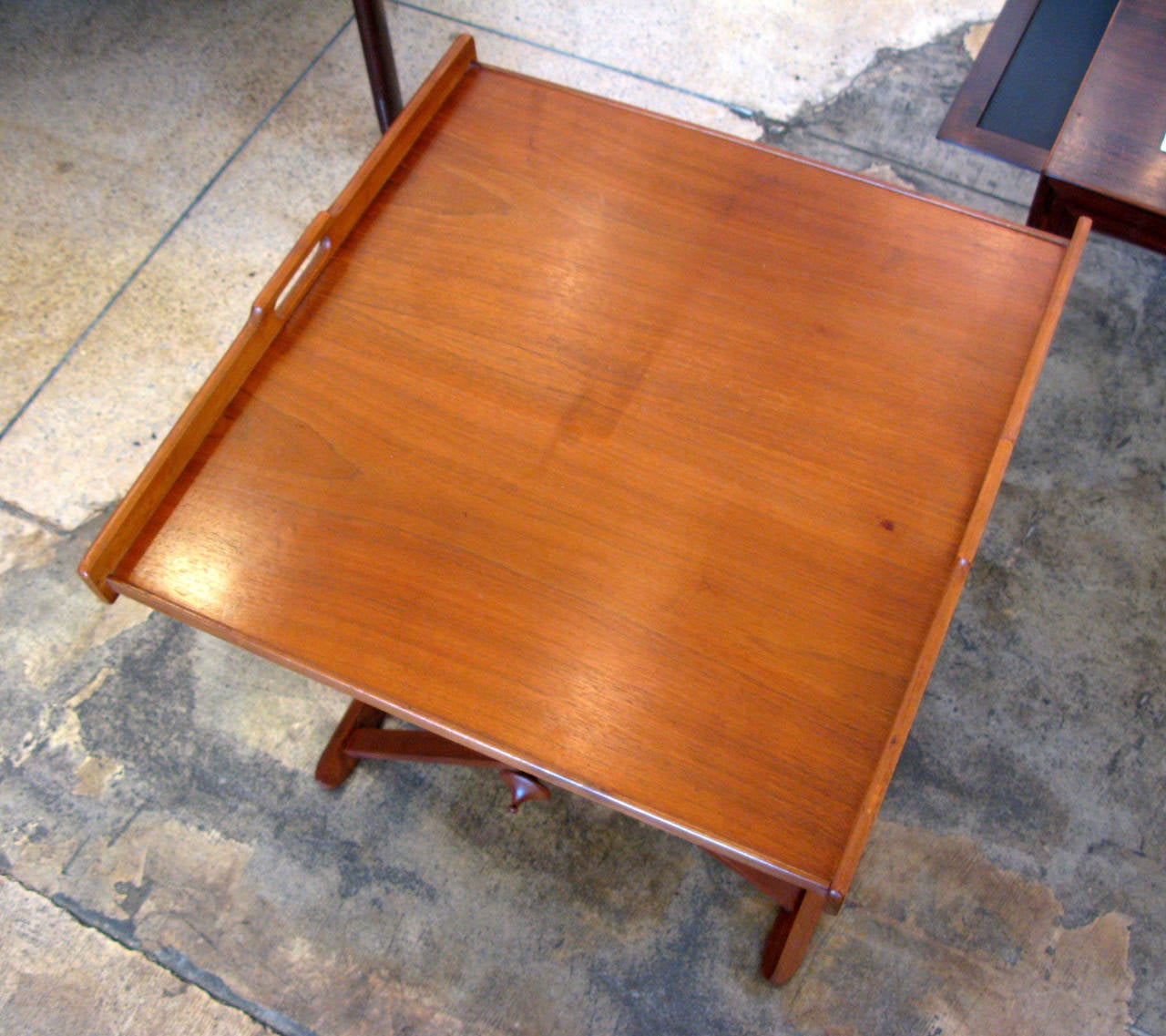 Mid-20th Century Drexel Folding Tray Table #1