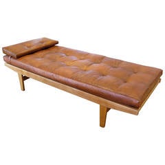 Poul Volther Leather and Teak Daybed