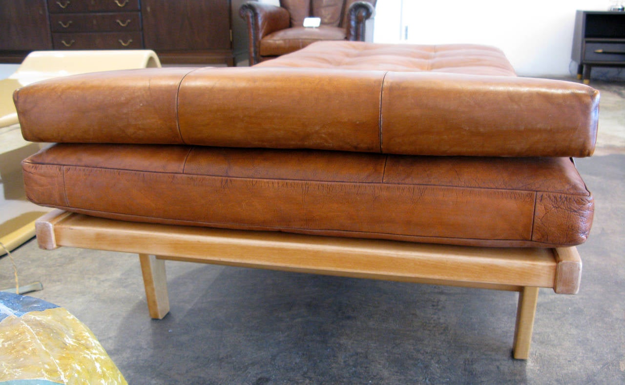 Poul Volther Leather and Teak Daybed 2