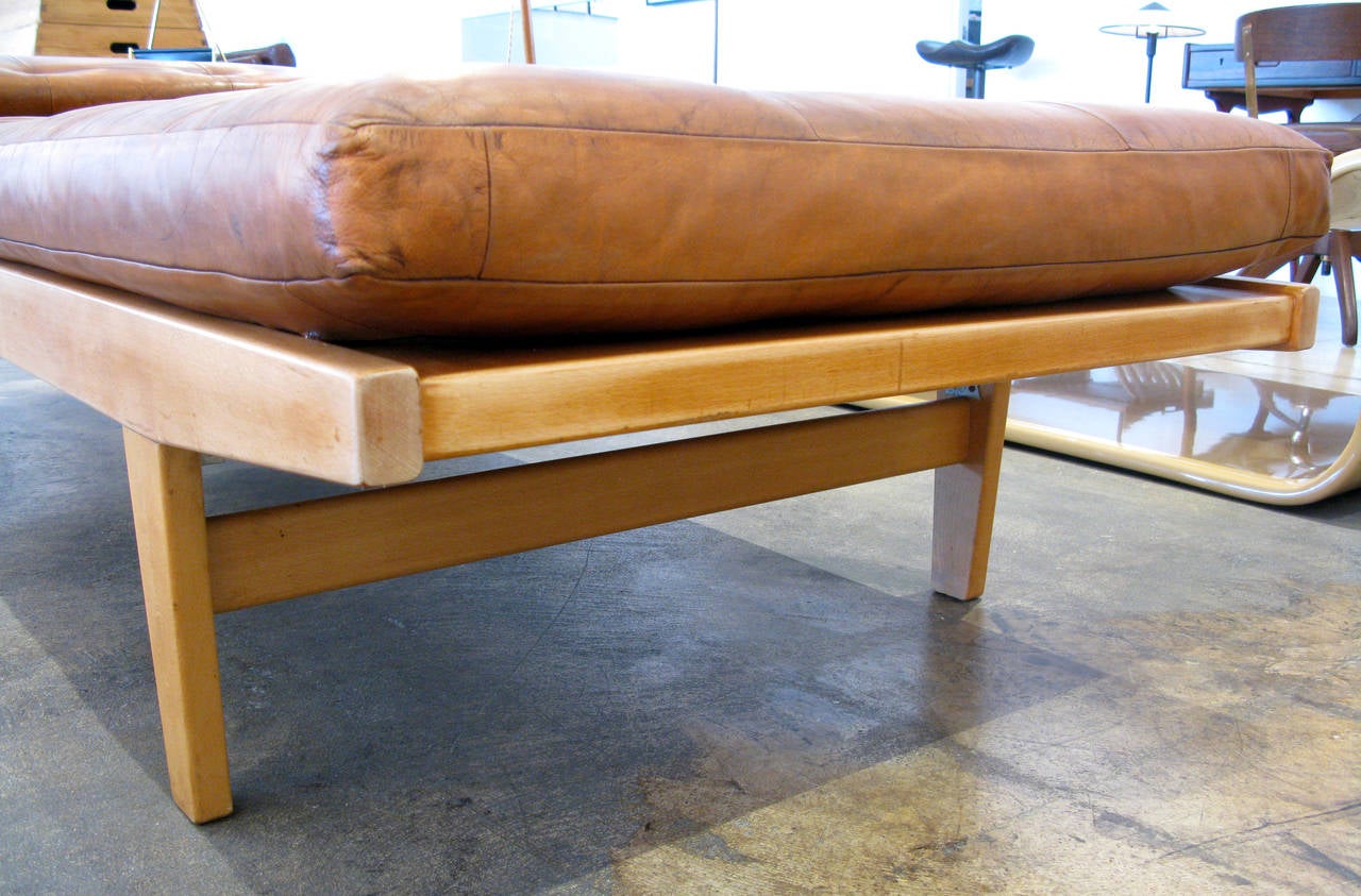 Poul Volther Leather and Teak Daybed 3