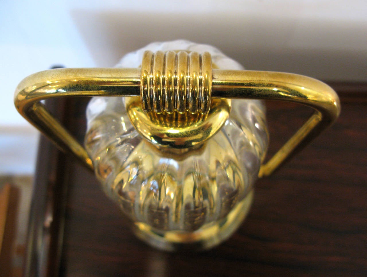 Mid-20th Century Pair of Petite Italian Glass Desk Lamps