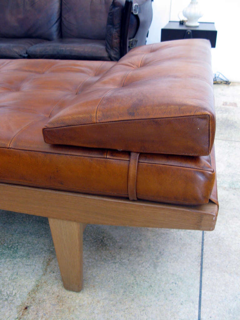 Poul Volther Wood & Aged Leather Daybed 2