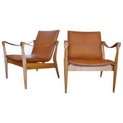 Pair of Ebbe Clemmensen Safari Chairs