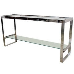 Polished Nickel Flatbar Console