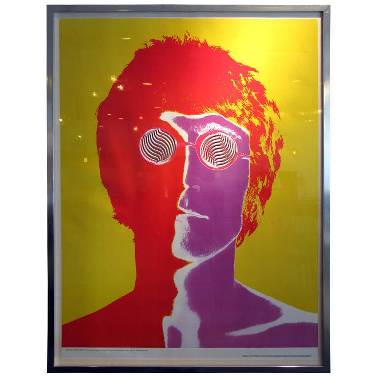 Set of four original 1967 Beatles posters framed in polished aluminum frames. Photographed by Richard Avedon in association with NEMS Enterprises (the Beatles management company) for Look Magazine. Dimensions shown are per framed print.

* ON SALE