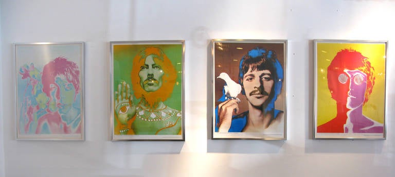Set of Four Original Beatles Posters by Richard Avedon for Look Magazine In Good Condition In Los Angeles, CA