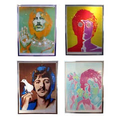 Set of Four Original Beatles Posters by Richard Avedon for Look Magazine