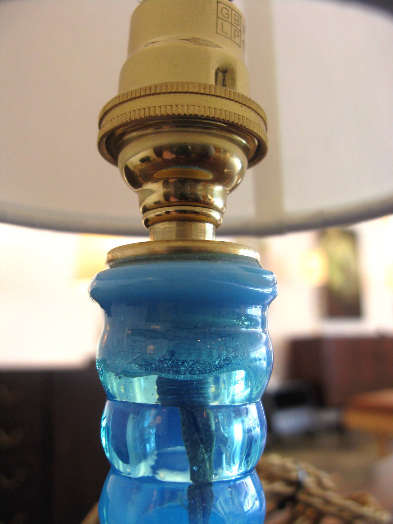 fenton blue lamp