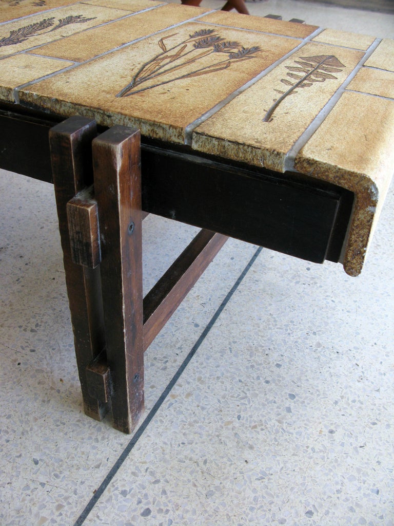 Wood Original Roger Capron Tile Coffee Table