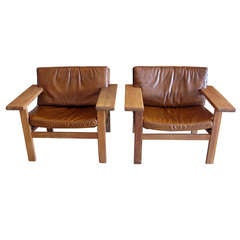 Pair of Borge Mogensen Style Armchairs