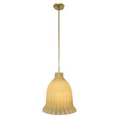 Cream/Pale Yellow Doria Glass Pendant Light