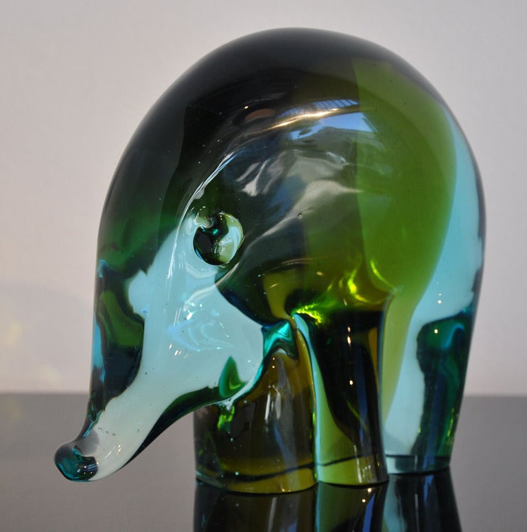 Murano glass elephant by Seguso.