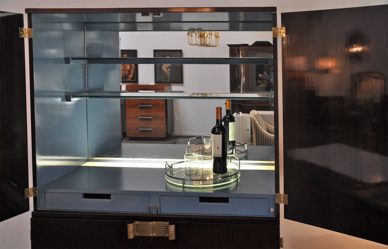 Mid-20th Century Tommi Parzinger Bar Cabinet Illuminated