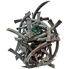 Claire Falkenstein Sculpture of Copper and Glass Fusion