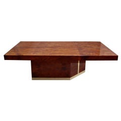 Aldo Tura - Lacquered Goatskin Dining Table/Desk
