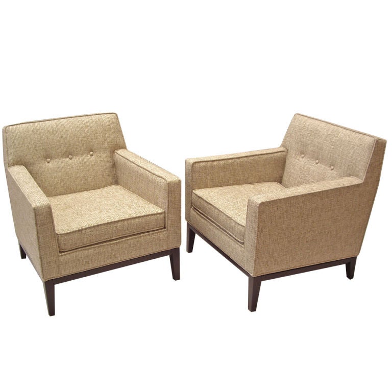 Edward Wormley (1907-1995) Pair of Upholstered Arm Chairs