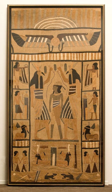 Large Scale Framed 19th Century Egyptian Tapestry 1