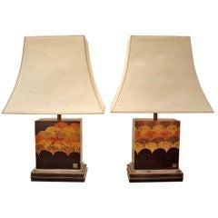 Pair of Table Lamps Designed by Jean Claude Mahey