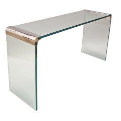Glass and Polished Chrome Table from The Pace Collection