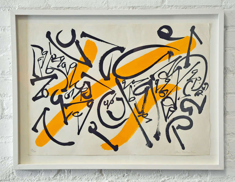 Signed and numbered fine art lithograph by California artist Claire Falkenstein.
94/100 hand signed in pencil: Claire Falkenstein.
Sold with custom frame: 31.25