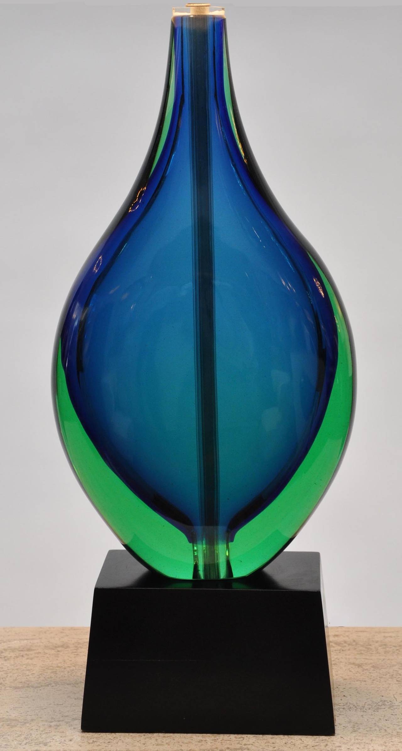 Italian Flavio Poli Murano Glass Lamp
