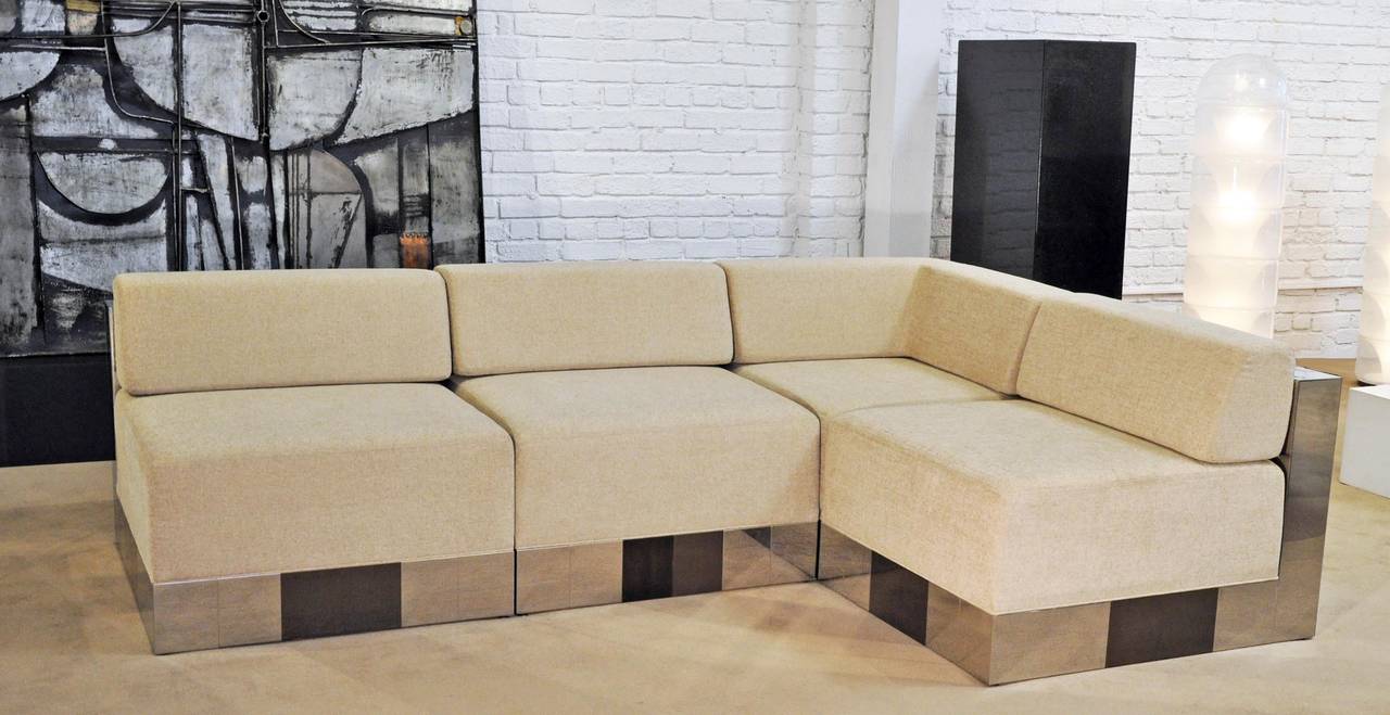 Modern Paul Evans Cityscape Four-Piece Sectional Sofa