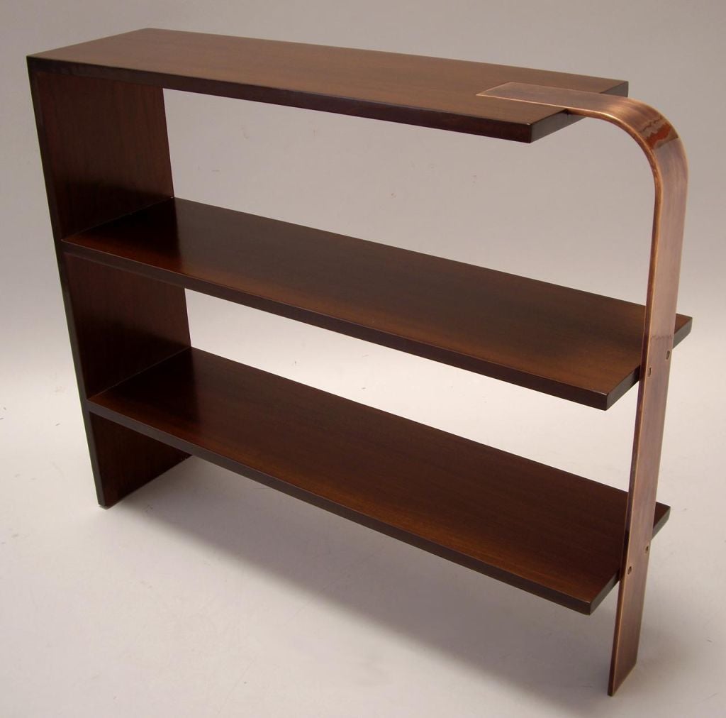 American 1930s Streamline side table/ book shelves