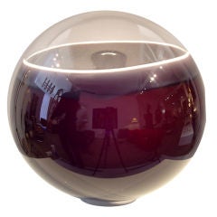 Barbini-Purple, White and Clear-Murano Glass Ball Lamp