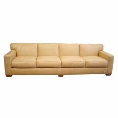 9.5" Custom Leather Sofa