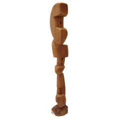 John Haley (California, 1905-1991) Tall Carved Wood Sculpture