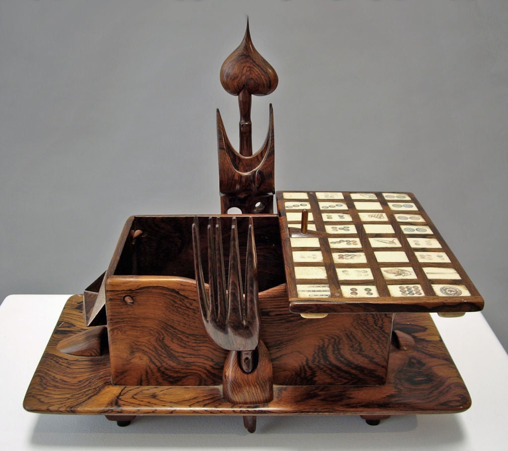 Jan de Swart (American 1908-1987) Rosewood Mahjong Box In Excellent Condition In TUJUNGA, CA