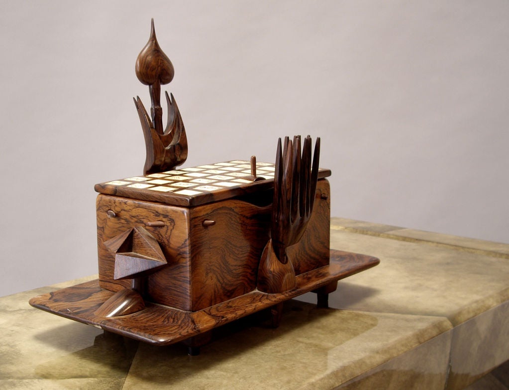 Late 20th Century Jan de Swart (American 1908-1987) Rosewood Mahjong Box
