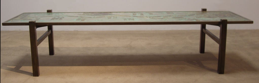 Bronze Exceptional Signed Philip and Kelvin LaVerne Coffee Table