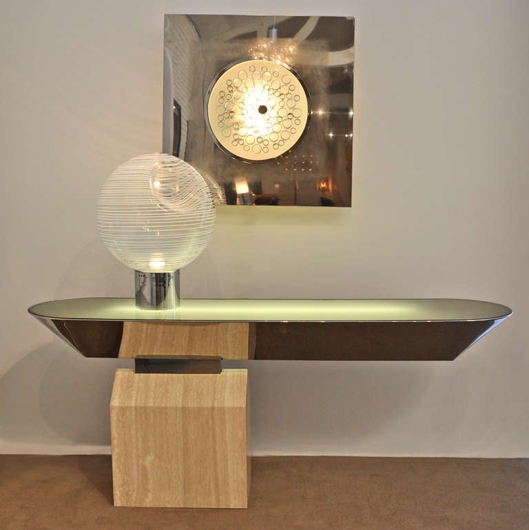 Large Vistosi Glass Lamp In Excellent Condition In Los Angeles, CA