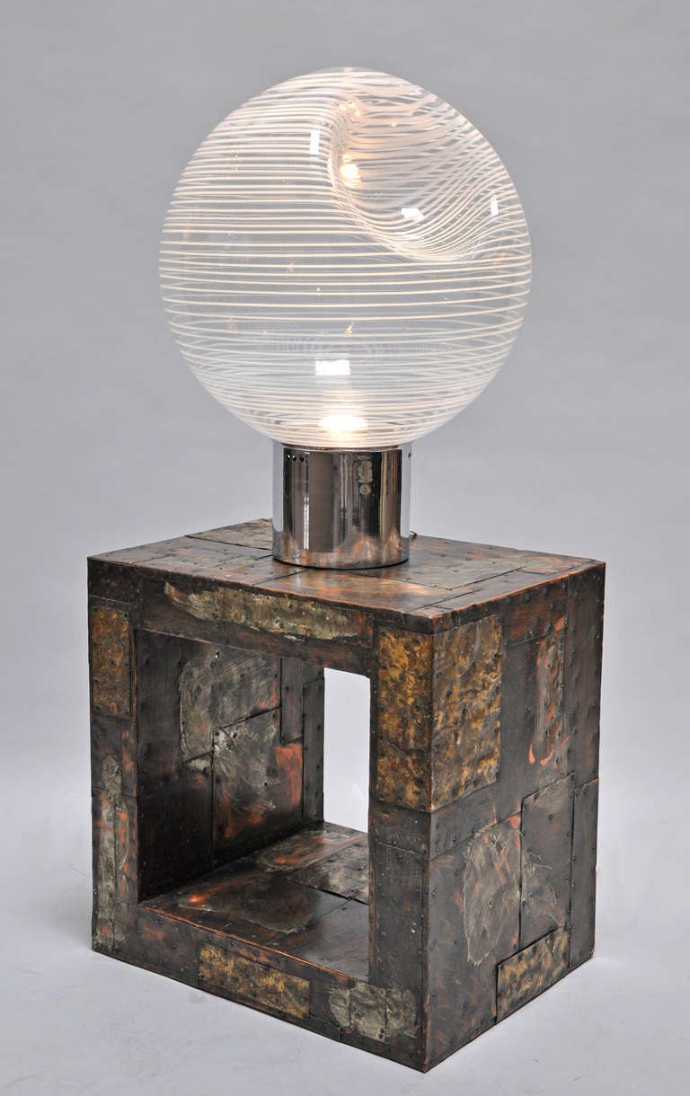 Late 20th Century Large Vistosi Glass Lamp