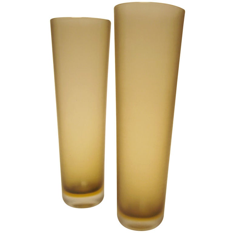 Paolo Venini (Italian, 1895–1959) Pair of Tall "Inciso" Vases