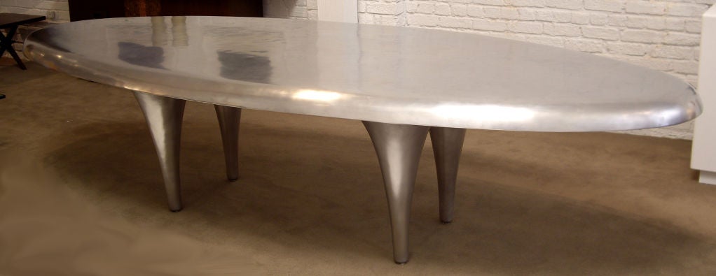 Larry Totah (1955-2010) Massive Architectural Metal Dining Table 1