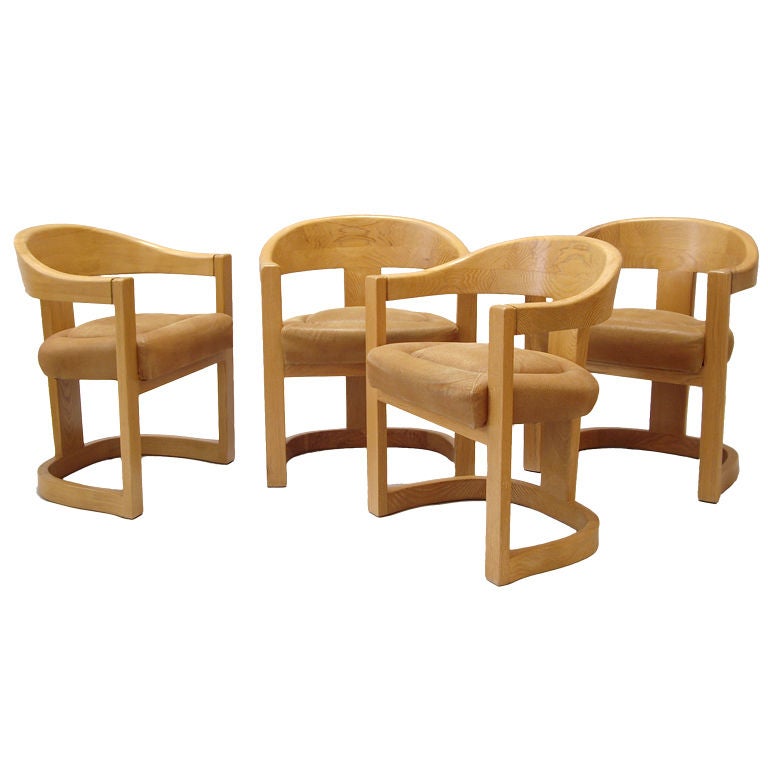 Karl Springer - Set of Four "Onassis Chairs"