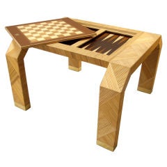 Table de jeu des années 1970 - Backgammon/Chess