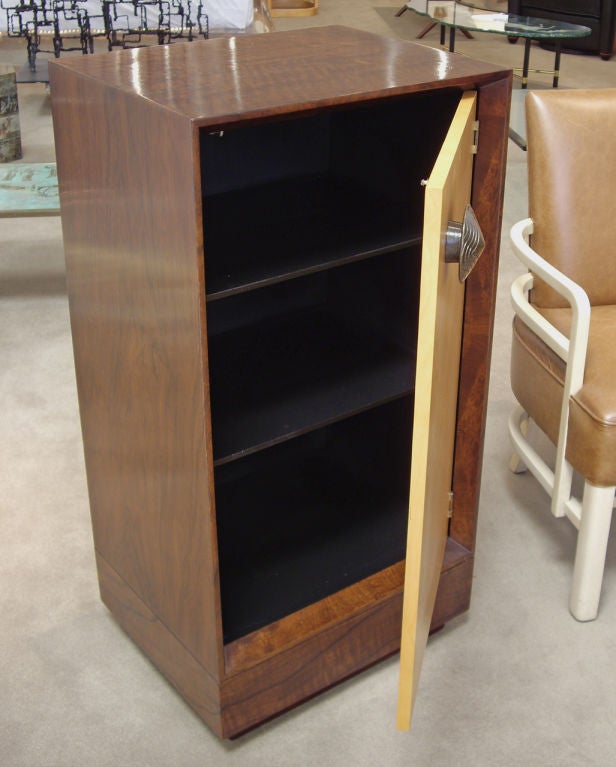 Gilbert Rohde (American 1894-1944) Walnut and Ash Cabinet In Excellent Condition In Los Angeles, CA