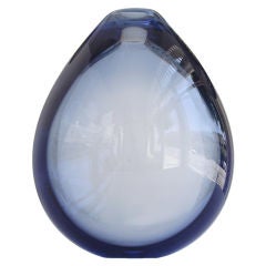 Large Blown Glass Vase- Signed Per Lutken-Holmegaard 1961